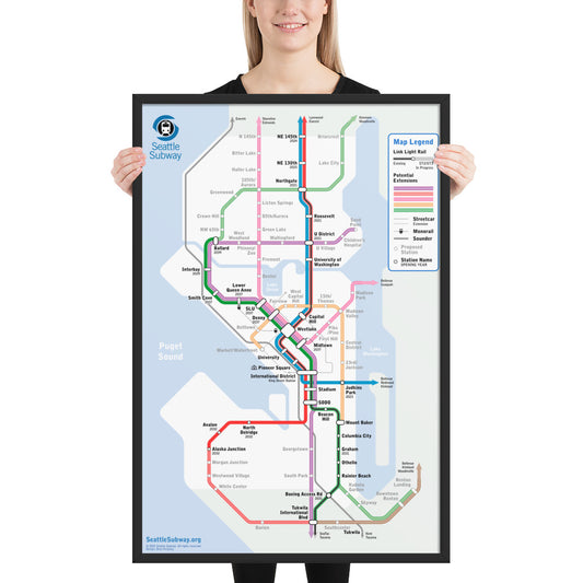 $100-200 DONATION - Gift of City Vision Map Framed Poster